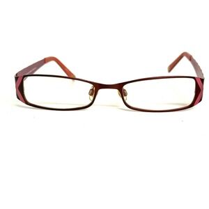 FYSH UK 3345 304 Eyeglasses Frames Burgundy Pink Chevron 51-18-135 Urban Eyewear